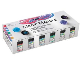 Zestaw farb Magic Marble Kreul - Kolory metaliczne