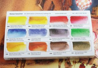 Zestaw farb akwarelowych Aquarius - 12 kolorów Artura Przybysza