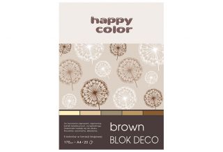 Blok Deco Happy Color A4 170 g, 20 ark  - Brązowy