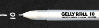 Biały długopis żelowy Gelly Roll Sakura - 10 – 0,5 mm