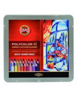 Kredki Polycolor opakowanie metalowe Koh-I-Noor - 3826 – 48 kolorów 