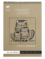 Szkicownik Młody Artysta na spirali Happy Color 60 ark  - A4 21 x 29,7 cm
