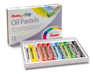 Pastele olejne Pentel - 12 kolorów