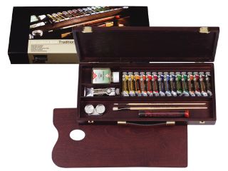 Zestaw farb olejnych Rembrandt - Traditional Box 15 x 15 ml