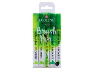 Zestaw Ecoline Brushpen 5szt - Green