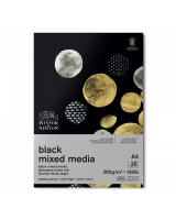 Czarny blok Mixed Media 200 g, 25 ark, Winsor & Newton - A4 21 x 29,7 cm