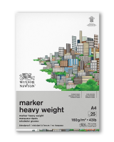 Blok do markerów Heavy Weight 160 g, 25 ark, Winsor & Newton  - A4 21 x 29,7 cm